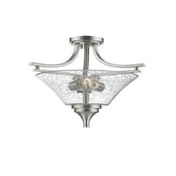 Natalie Three Light Semi Flush Mount in Satin Nickel by Millennium