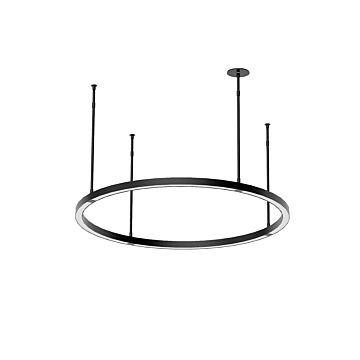 Stagger LED Chandelier in Nightshade Black by Visual Comfort Modern