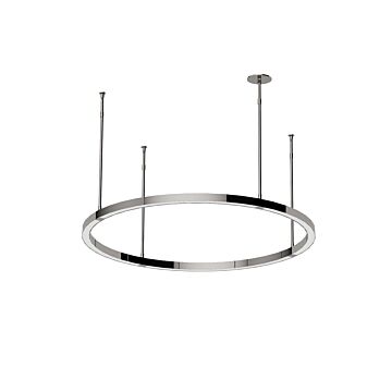 Stagger LED Chandelier in Polished Stainless Steel by Visual Comfort Modern