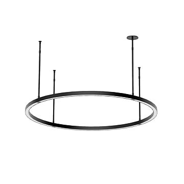 Stagger LED Chandelier in Nightshade Black by Visual Comfort Modern