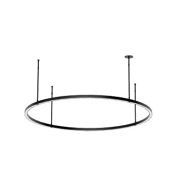 Stagger LED Chandelier in Polished Stainless Steel by Visual Comfort Modern