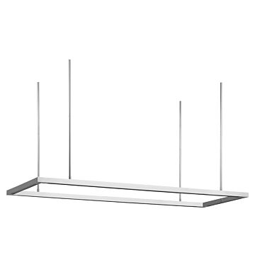Stagger LED Linear Suspension in Polished Stainless Steel by Visual Comfort Modern