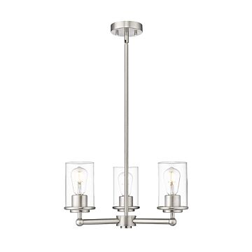 Thayer  Chandelier in Brushed Nickel by Z-Lite