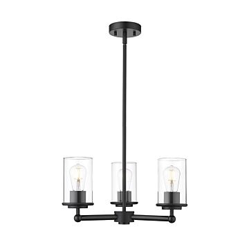 Thayer  Chandelier in Matte Black by Z-Lite