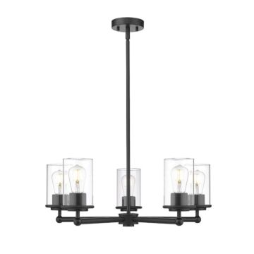 Thayer  Chandelier in Matte Black by Z-Lite