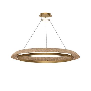 Noa LED Chandelier in Hand Rubbed Antique Brass by Visual Comfort Modern