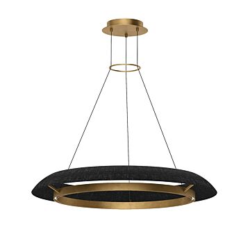 Noa LED Chandelier in Hand Rubbed Antique Brass by Visual Comfort Modern
