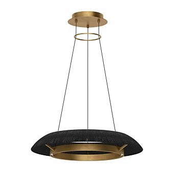 Noa LED Chandelier in Hand Rubbed Antique Brass by Visual Comfort Modern