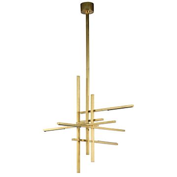 Cityscape LED Chandelier in Hand Rubbed Antique Brass by Visual Comfort Modern