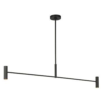 Ponte LED Linear Chandelier in Nightshade Black by Visual Comfort Modern