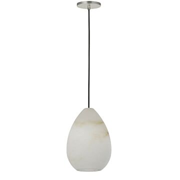 Alina LED Pendant in Polished Nickel by Visual Comfort Modern