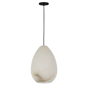 Alina LED Pendant in Nightshade Black by Visual Comfort Modern