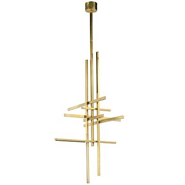 Cityscape LED Pendant in Hand Rubbed Antique Brass by Visual Comfort Modern