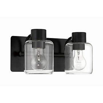 Rori Two Light Vanity in Flat Black by Craftmade