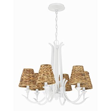 Kokomo Six Light Chandelier in Matte White by Craftmade