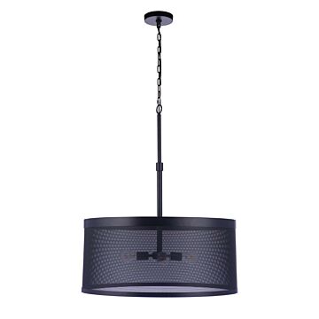 Mesh Four Light Pendant in Flat Black by Craftmade