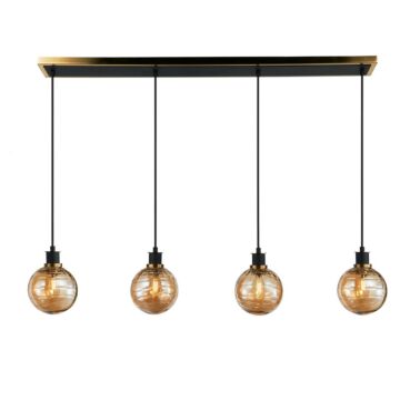 Gem  Island Pool Table in Black and Brushed Brass by Artcraft Lighting