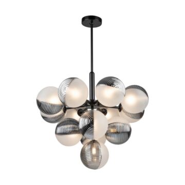 Bolla  Chandelier in Black by Artcraft
