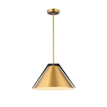 Baltic  Pendant in Brass and black by Artcraft