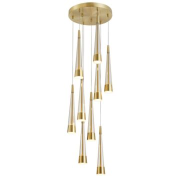 Sunnyvale LED Chandelier in Brass by Artcraft