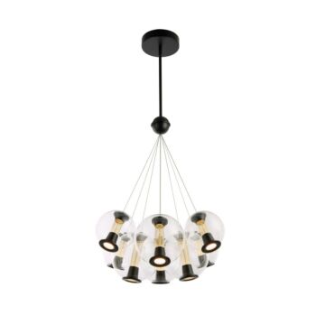 Arlo LED Chandelier in Black by Artcraft