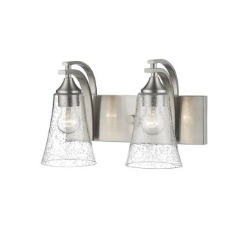 Natalie Two Light Vanity in Satin Nickel by Millennium