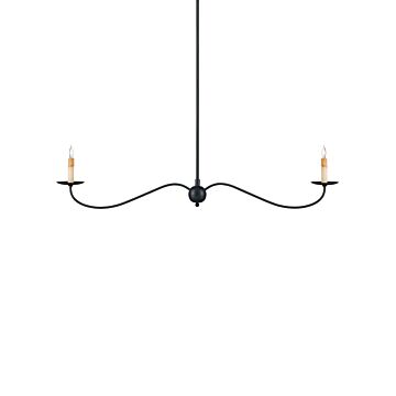 Saxon  Chandelier in Zanzibar Black by Currey and Company