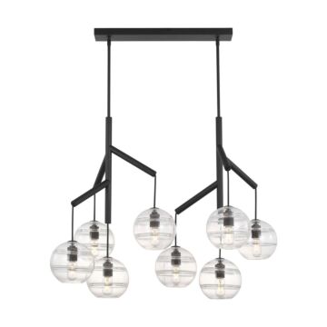 Sedona LED Chandelier in Nightshade Black by Visual Comfort Modern