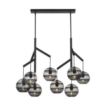 Sedona Eight Light Chandelier in Nightshade Black by Visual Comfort Modern