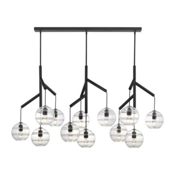 Sedona 12 Light Chandelier in Nightshade Black by Visual Comfort Modern