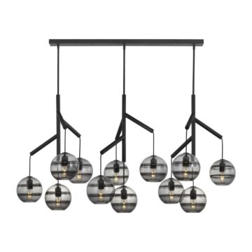 Sedona 12 Light Chandelier in Nightshade Black by Visual Comfort Modern