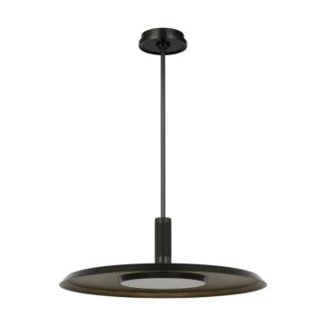 Saucer LED Pendant in Dark Bronze Darkened Brass by Visual Comfort Modern
