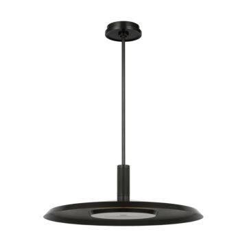 Saucer LED Pendant in Dark Bronze by Visual Comfort Modern
