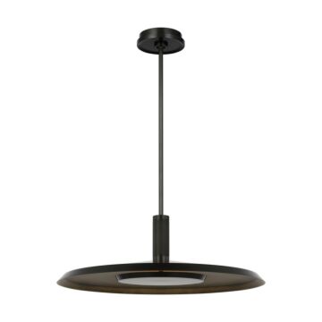 Saucer LED Pendant in Dark Bronze Darkened Brass by Visual Comfort Modern