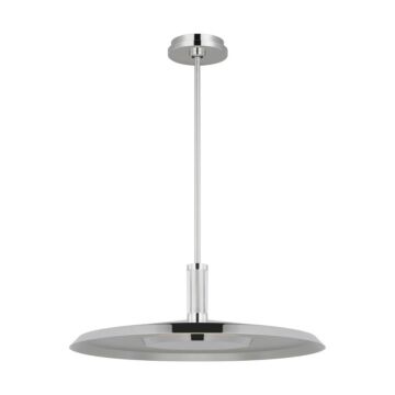 Saucer LED Pendant in Polished Nickel by Visual Comfort Modern