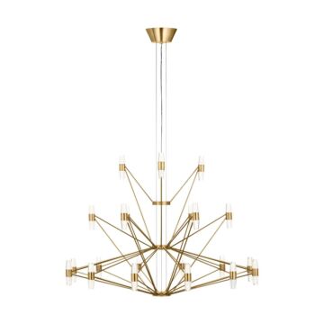 Lassell LED Chandelier in Natural Brass by Visual Comfort Modern