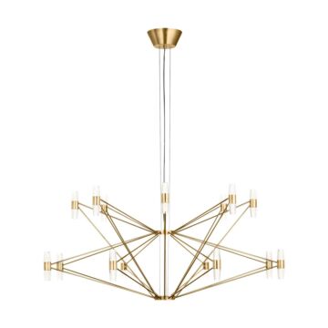 Lassell LED Chandelier in Natural Brass by Visual Comfort Modern