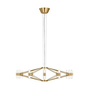 Lassell LED Chandelier in Natural Brass by Visual Comfort Modern