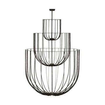 Sanchi LED Chandelier in Aged Iron by Visual Comfort Modern