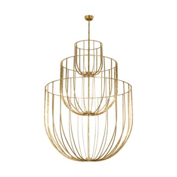 Sanchi LED Chandelier in Polished Antique Brass by Visual Comfort Modern