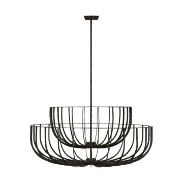 Sanchi LED Chandelier in Aged Iron by Visual Comfort Modern