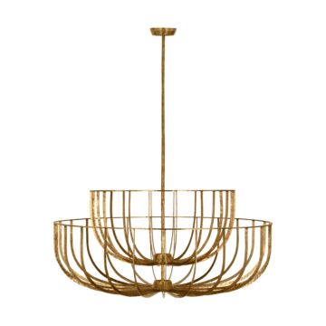 Sanchi LED Chandelier in Polished Antique Brass by Visual Comfort Modern