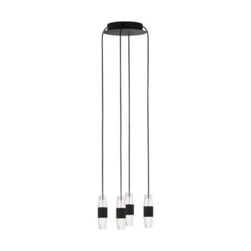 Lassell LED Chandelier in Nightshade Black by Visual Comfort Modern