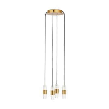 Lassell LED Chandelier in Natural Brass by Visual Comfort Modern
