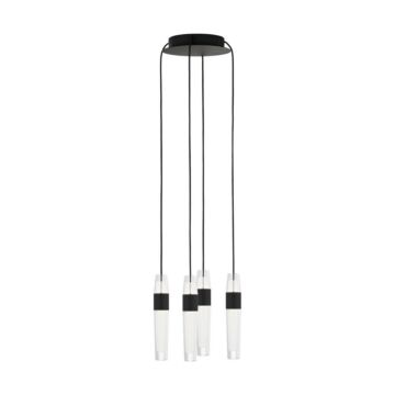 Lassell LED Chandelier in Nightshade Black by Visual Comfort Modern