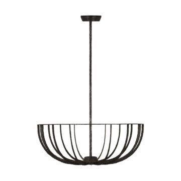 Sanchi LED Semi Flush Mount in Aged Iron by Visual Comfort Modern