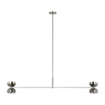 Shanti LED Linear Chandelier in Polished Nickel by Visual Comfort Modern