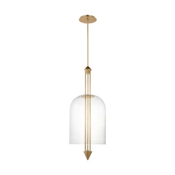 Cathedral LED Pendant in Natural Brass by Visual Comfort Modern