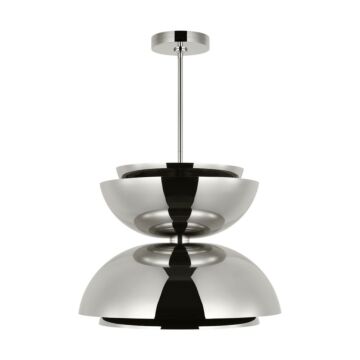 Shanti LED Pendant in Polished Nickel by Visual Comfort Modern