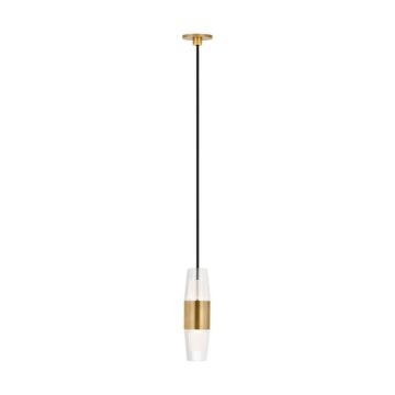 Lassell LED Pendant in Natural Brass by Visual Comfort Modern